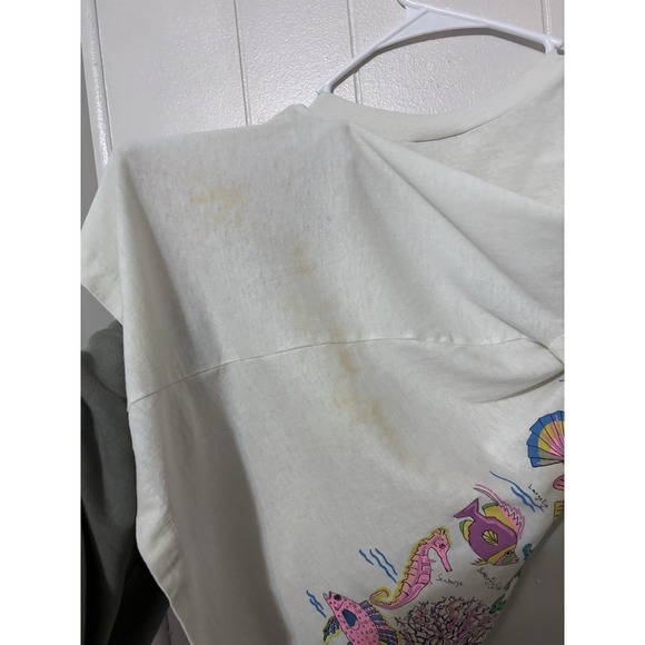 Vintage 90s Graphic streetwear Fish Tshirt Maternity Brand Womens - Picture 7 of 8